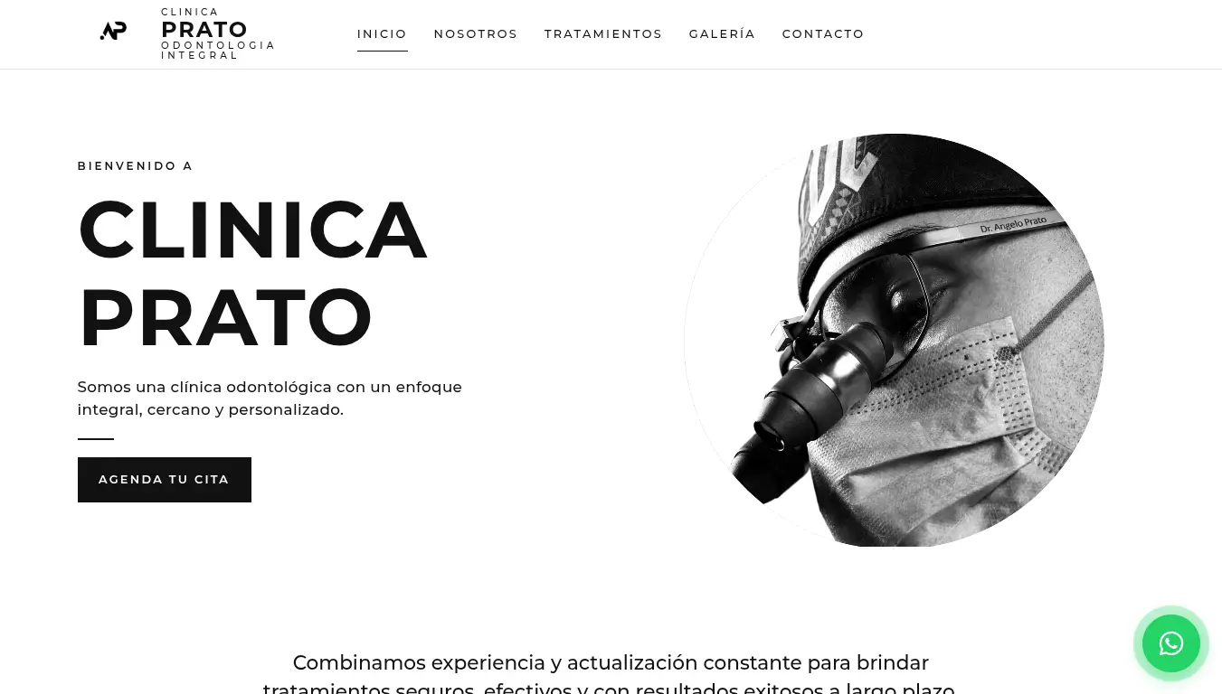 Captura de clinicaprato.cl